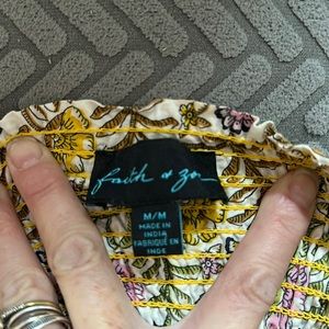 Summer beach dress/skirt pastel floral cotton size M